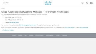 Administering Application Networking Manager Virtual Appliance - Cisco