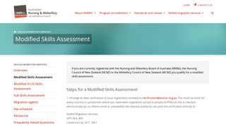 Modified Skills Assessment | ANMAC | Australian Nursing & Midwifery ...