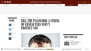 Kill the Password: A String of Characters Won't Protect You | WIRED