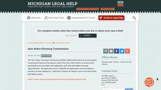 Ann Arbor Housing Commission | Michigan Legal Help