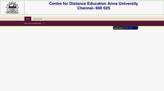mca student login - (CDE) (Anna University)