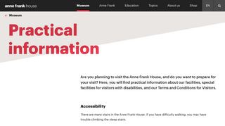 Practical information | Anne Frank House