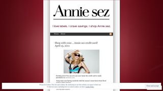 online | Annie sez