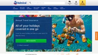 Annual Travel Insurance | Admiral Insurance UK