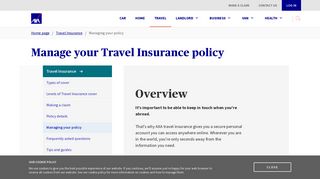 Manage Policy | Travel Insurance | AXA UK