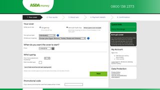 Annual Travel Insurance from Asda