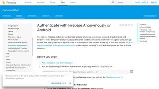 Authenticate with Firebase Anonymously on Android | Firebase