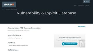Anonymous FTP Access Detection | Rapid7