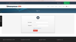 Sign-In – Anonymous VPN