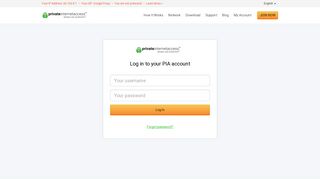 Log-In To PIA's Anonymous VPN | Private Internet Access