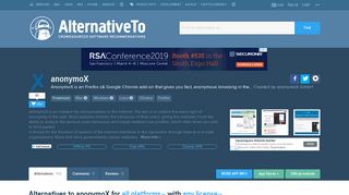 anonymoX Alternatives and Similar Software - AlternativeTo.net