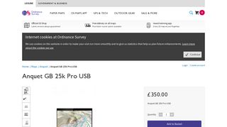 Anquet GB 25k Pro USB | Ordnance Survey Shop