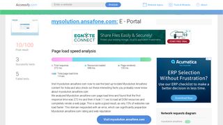 Access mysolution.ansafone.com. E - Portal