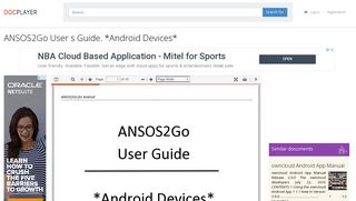 ANSOS2Go User s Guide. *Android Devices* - PDF - DocPlayer.net