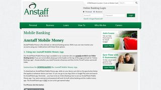 Mobile Banking :: Anstaff Bank