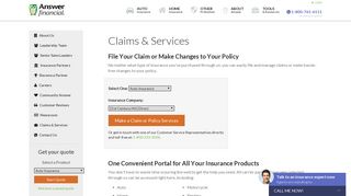 Claims & Services - Answer Financial