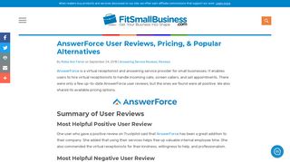 AnswerForce User Reviews, Pricing, & Popular Alternatives