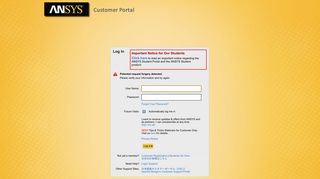 Log In - ANSYS Customer Portal