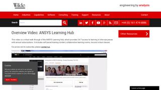 Overview Video: ANSYS Learning Hub - Wilde Analysis Ltd ...