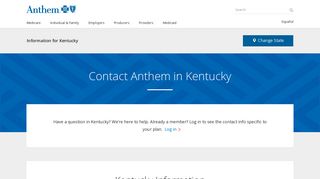 Contact Anthem in Kentucky: Phone & Email ... - Anthem Blue Cross