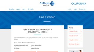 Find a Doctor | California Member - Anthem Blue Cross