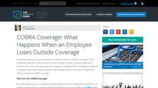 COBRA Coverage: What Happens When an Employee Loses Outside ...