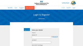 Registration | Anthem HealthKeepers Plus - Virginia Medicaid