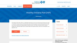 Healthy Indiana Plan (HIP) | Anthem BlueCross BlueShield - Indiana ...