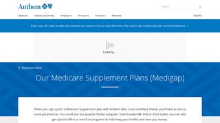 Medicare Supplement Plans - Anthem Blue Cross