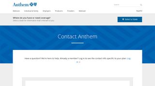 Contact Us: Customer Support by Phone & Email | Anthem.com