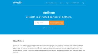 Anthem insurance - eHealth - Health Insurance