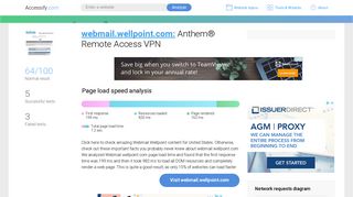 Access webmail.wellpoint.com. Anthem® Remote Access VPN