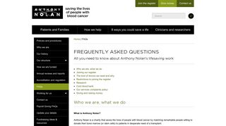 Frequently Asked Questions | Anthony Nolan