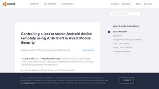 Controlling a lost or stolen Android device remotely using Anti-Theft in ...