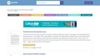 Free anti Essays and Papers - 123HelpMe.com