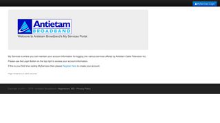 Antietam Broadband's My Services Portal - MyActv.net