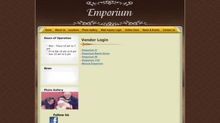 Emporium Flea Markets- Vendor Login
