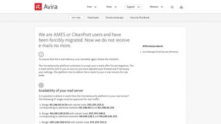 We are AMES or CleanPort users and have been forcibly migrated ...