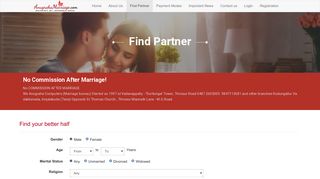 Find Partner - Anugraha Marraige.com