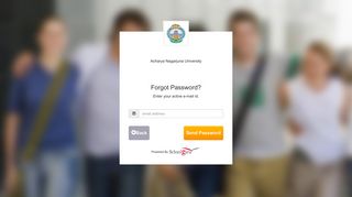 Student Portal - Login Page - Acharya Nagarjuna University