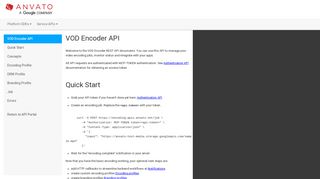 Anvato Encoder API Reference - Anvato Developer Portal
