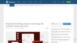 AnyDesk 4.0 brings session recording, file transfer mode and more ...