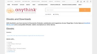Ebooks and Downloads | Anythink Libraries