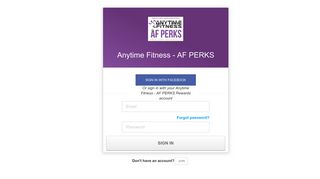 Anytime Fitness - AF PERKS - Login - Perkville