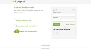 login page. - Dolphin Browser