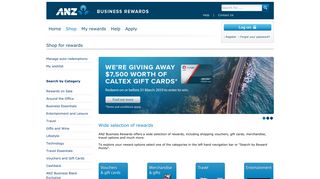 ANZ Business Rewards - Redeem for Rewards