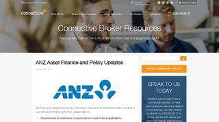 ANZ Asset Finance and Policy Updates - Blog - Connective
