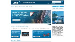 ANZ Business Rewards - Login