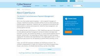 About CyberSource - Australia & New Zealand - CyberSource