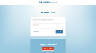 Members login page :: :: ANZ Staff Club Australia